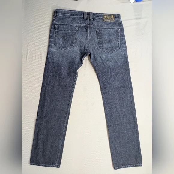 Diesel Safado Dark Wash Blue Fade 0RZ31 Regular Slim Straight Jeans Men's 33x32